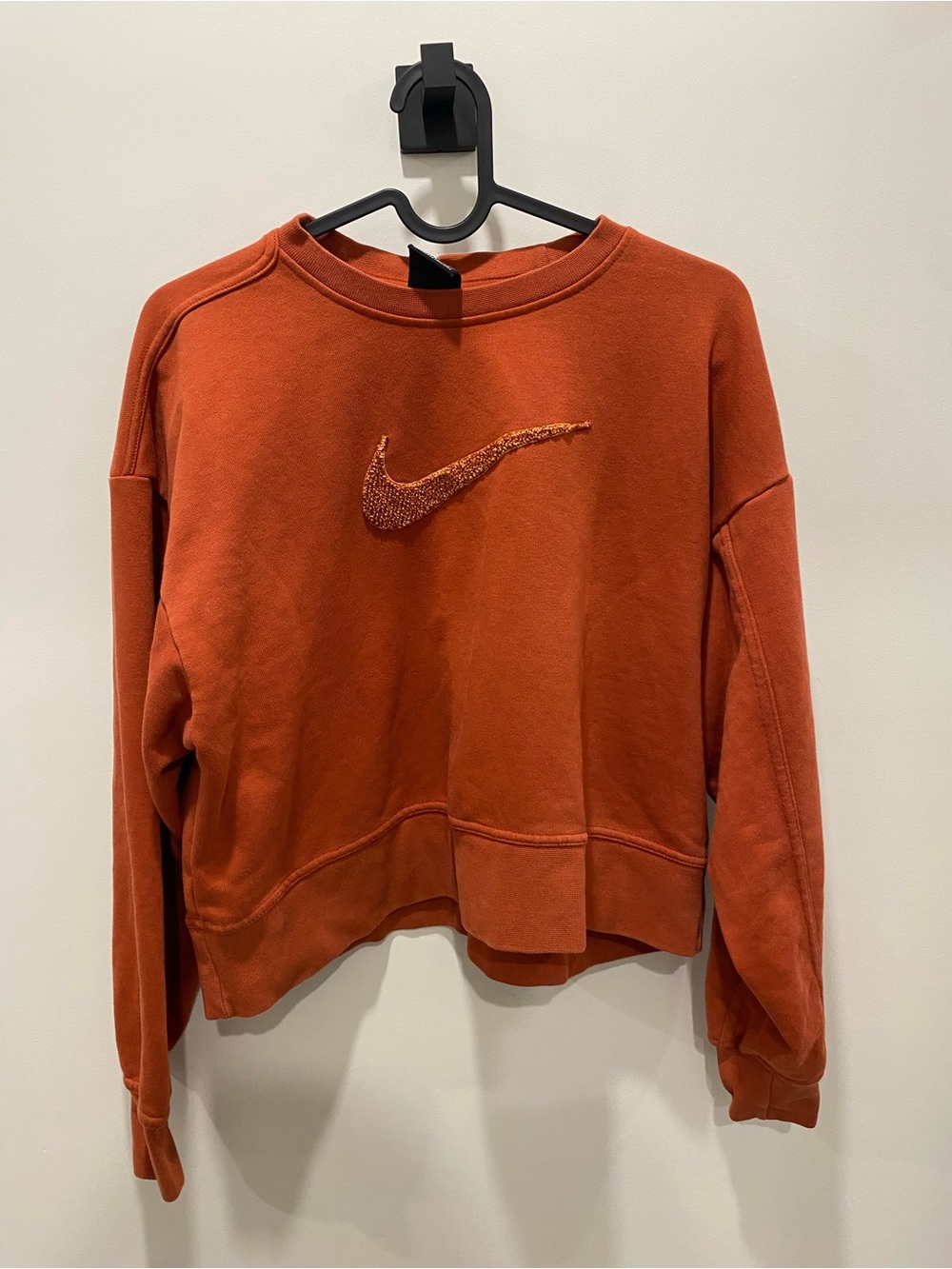 Orange Nike Cropped Sweatshirt